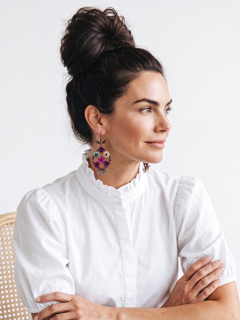 Statement Floral Drop Earrings